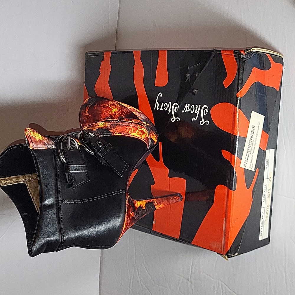 Show Story High Heel Stilleto Platform Boots - Picture 10 of 12
